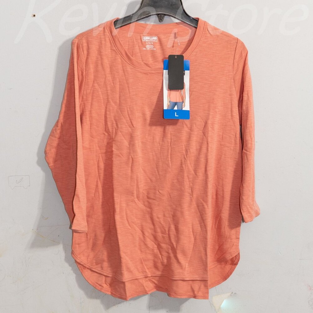women 3/4 Slub Tee Kirkland Signature Top